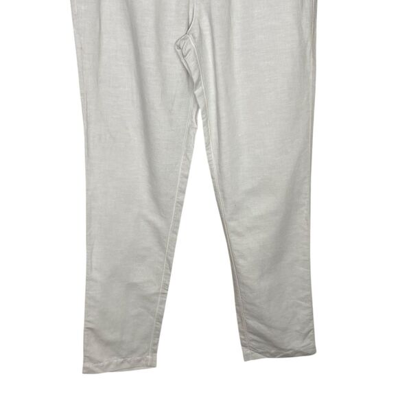 AG Adriano Goldschmied Linen Pants Mens 32 Beige Trouser Coastal Beach Preppy - Picture 5 of 14